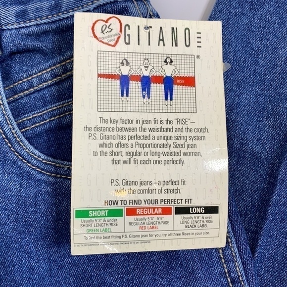 GITANO Vintage NWT Proportionately Sized Jeans 13 Regular High Rise - Picture 11 of 16